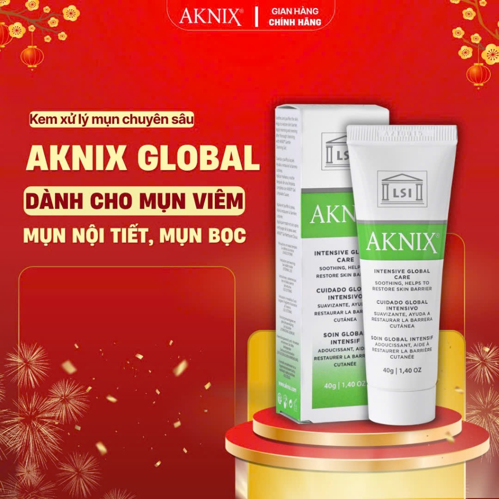 Kem Dưỡng Giảm Mụn Sưng Viêm AKNIX INTENSIVE GLOBAL CARE 40g