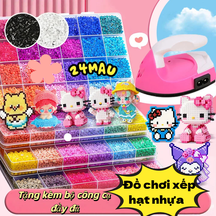 PERLER Khoảng 1.4 vạn hạt DIY Hạt Xếp 2.6mm Đồ Chơi Tự Làm Mẫu Đa Màu Sắc Giáo Dục Sáng Tạo An Toàn Cho Trẻ Từ 6 Tuổi Kè