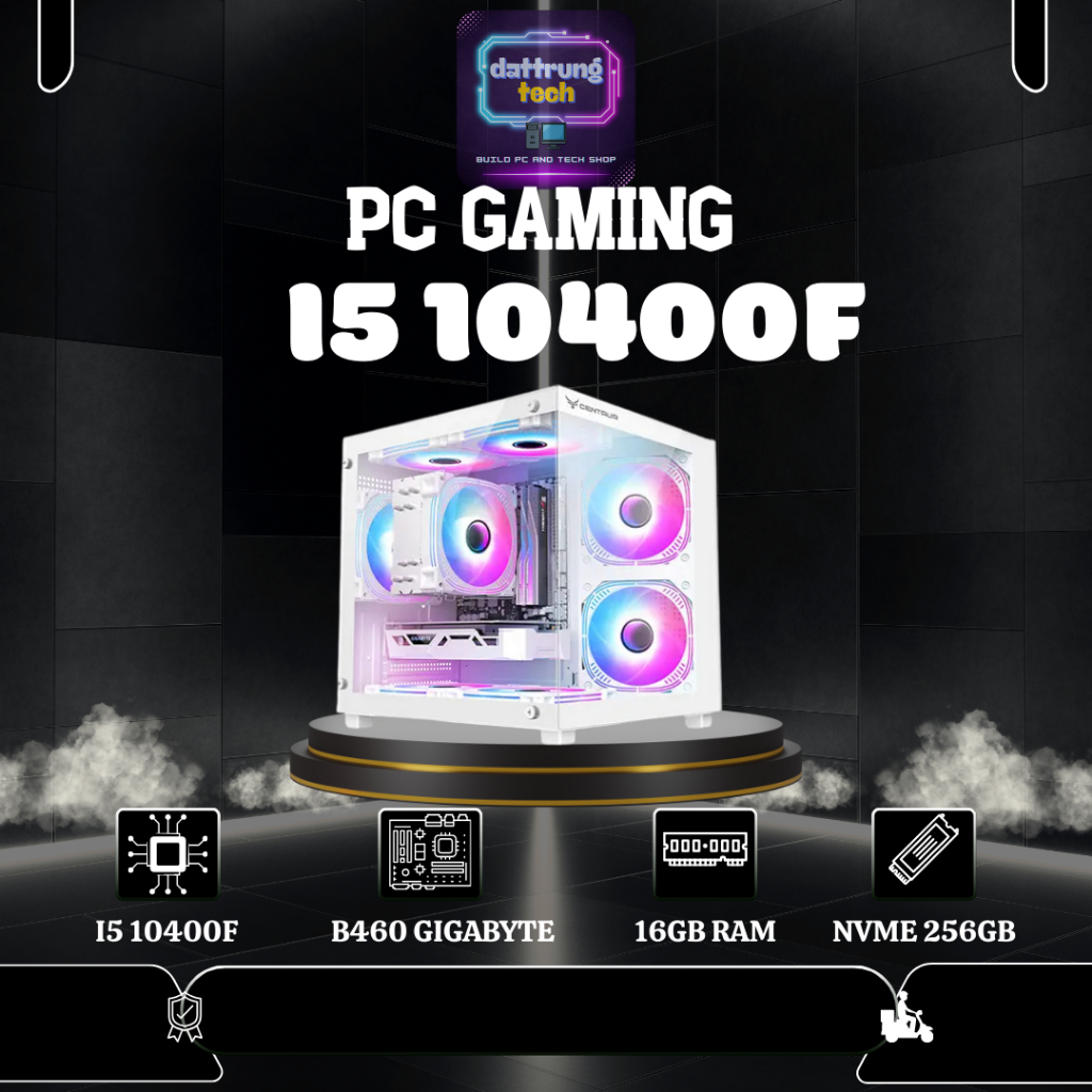 Bộ PC Gaming  i5-10400F 💪 6 Nhân 12 Luồng ⚙️ RAM 16GB 🧠 SSD 256GB ⚡ Main B460 Gigabyte 🖥️ Chiến Game