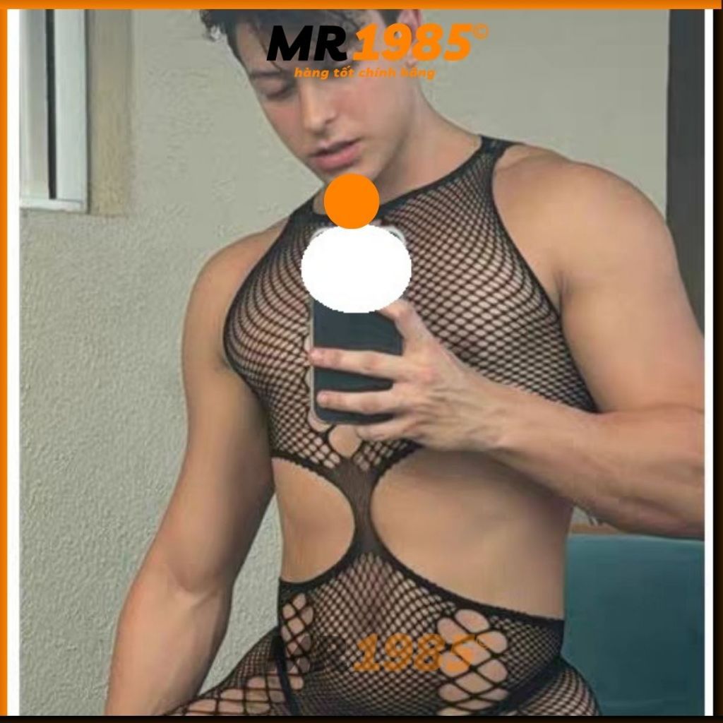 [Giao cấp tốc] Đồ lót nam jumpsuit người mẫu sheer đồ lót ren Mr1985 thế giới đồ gay