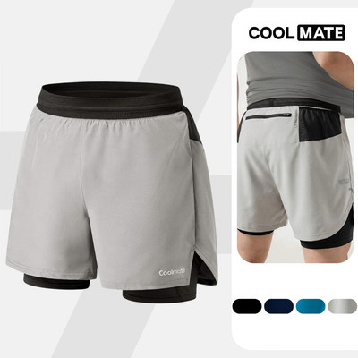 Quần Short thể thao chạy bộ 2 lớp Fast & Free III, quần đa năng có túi kéo khoá co giãn nhanh khô, giảm ma sát Coolmate