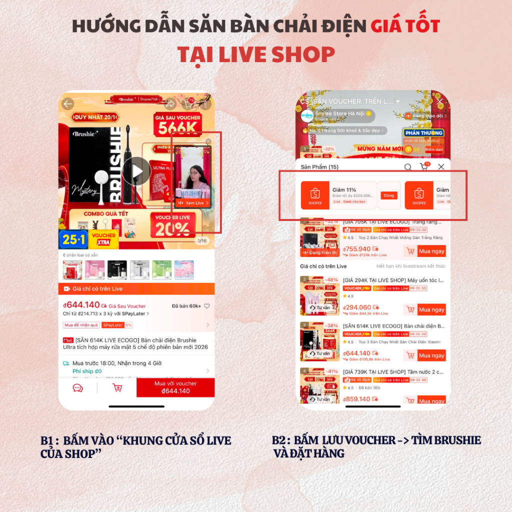 [SĂN 712K LIVE SHOP] Bàn chải điện Brushie Ultra tích hợp máy rửa mặt 5 chế độ phiên bản mới 2026 | BigBuy360 - bigbuy360.vn