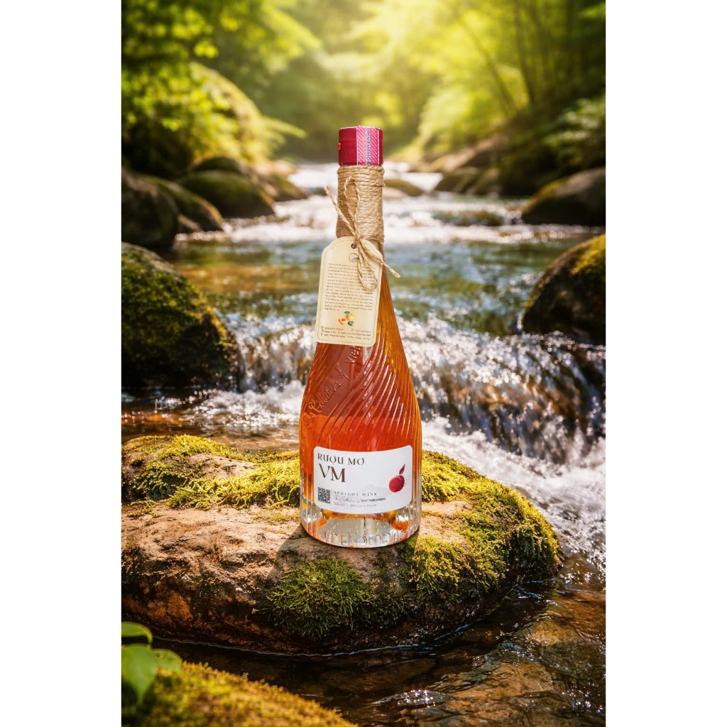 (CỰC PHẨM) Rượu mơ VM Sapa VIP, OCOP 3 Sao, 500ml, 18%, hàng tuyển, sang trọng, phù hợp biếu tặng.