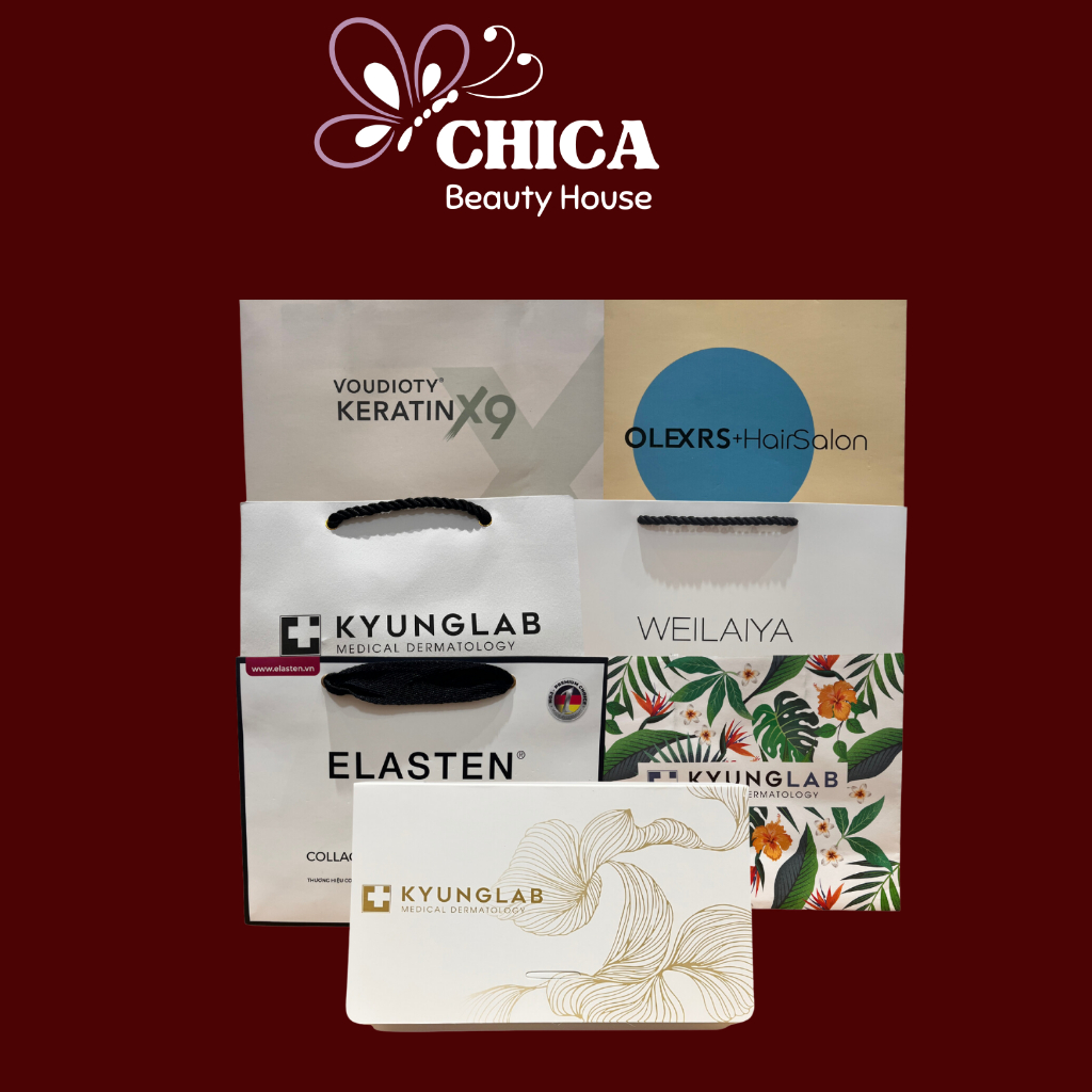 Túi giấy Kyunglab + Weilaiya + Elasten + Keratin X9 + Olexrs