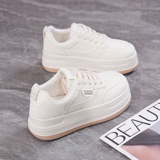 Mun Shoes - Giày Thể Thao Nữ Da PU Cao Cấp Đế Cao Su Non 5cm Thoáng Khí Size 35-40  Phong Cách Hàn Quốc M433