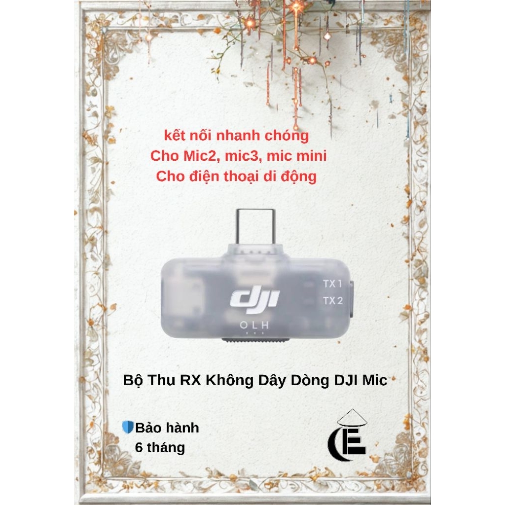 Bộ Thu Không Dây Dòng DJI Mic Cho Điện Thoại Di Động RX Dòng DJ Mic Thế Hệ Mới Mic 2, Mic 3, Mini