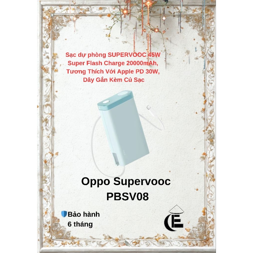 Sạc Dự Phòng Oppo Supervooc 20000mAh 45w PBSV08