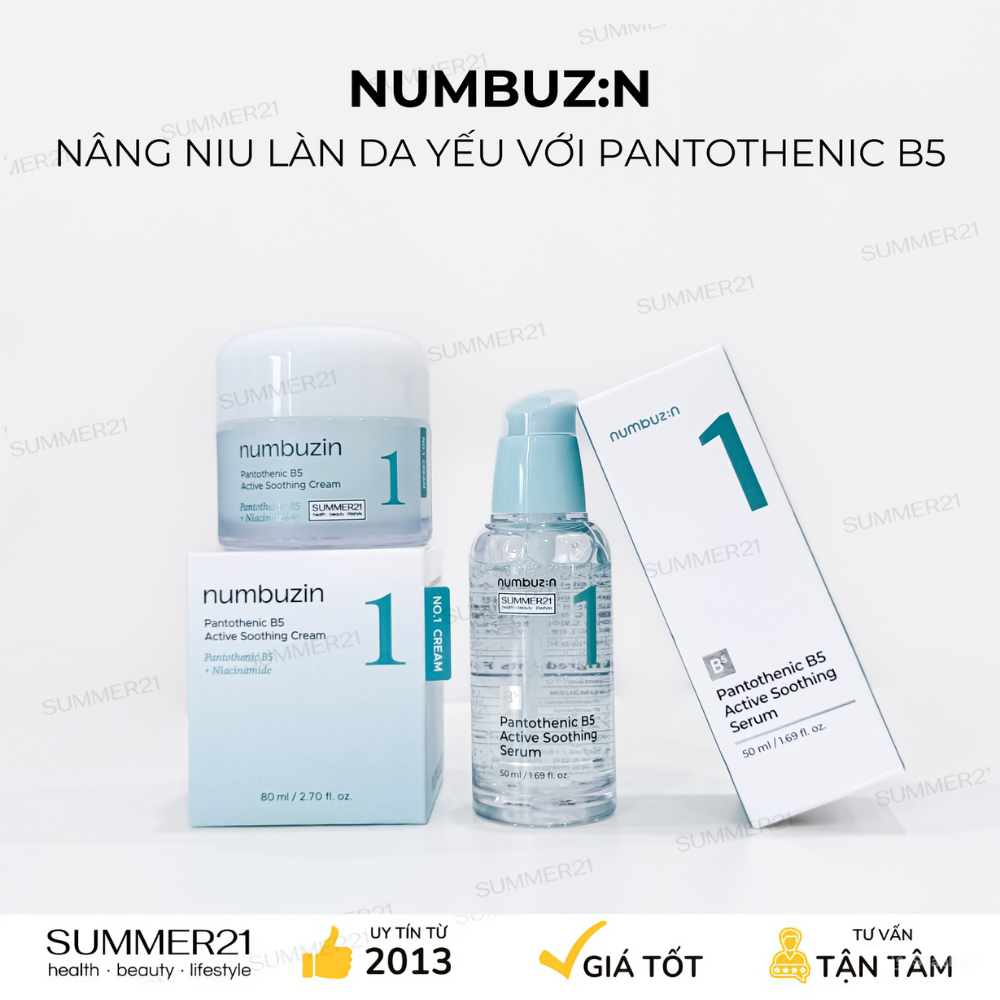 Bộ dưỡng da NUMBUZIN NO.1 PANTOTHENIC B5 ACTIVE SOOTHING