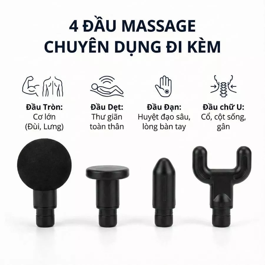 Đầu massage phụ kiện thay thế cho súng massage Kachi MK377