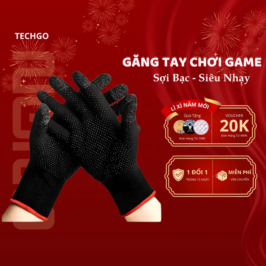 Găng Tay Chơi Game Mobile Cảm Ứng Siêu Nhạy, Bao Tay Co Giãn, Thấm Hút Mồ Hôi Hiệu Quả