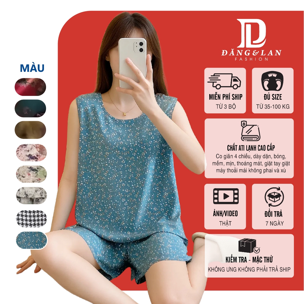 Đồ bộ nữ quần cộc, áo sát nách 𝗗𝗟 𝗙𝗮𝘀𝗵𝗶𝗼𝗻 Mã SD