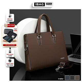 Cặp da công sở Cặp văn phòng Cao Cấp Gorchis Chất liệu Da PU cực bền Túi xách da công sở túi đựng laptop 14 inh- 𝑰𝑩𝑨𝑮