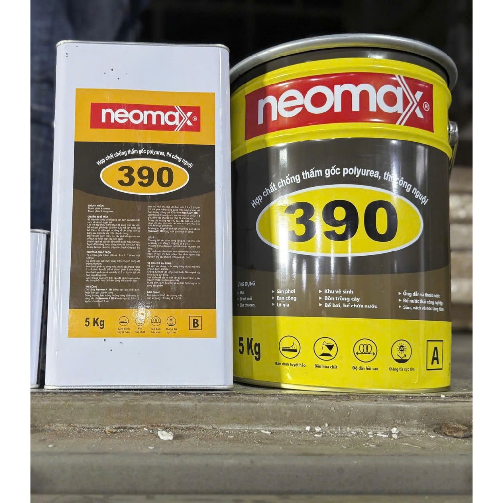 Neomax 390 , chống thấm gốc Polyurea bộ 10kg