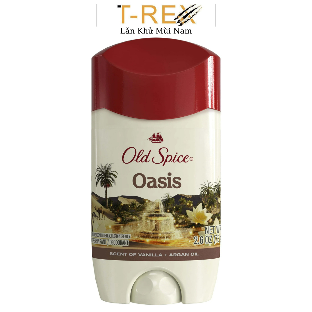 Lăn sáp khử mùi Old Spice Inspired By Nature Collection Oasis With Vanilla Notes Scent sáp trắng ngă