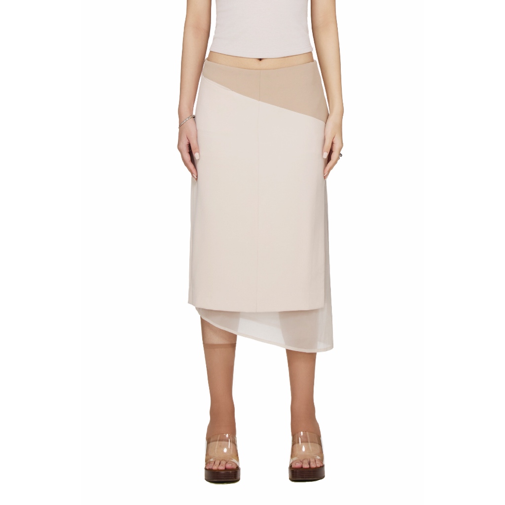 Chân Váy Nữ Dáng Dài Phối Lưới Beuter - BEUTER® WMNS SHEER-PANELED MIDI SKIRT