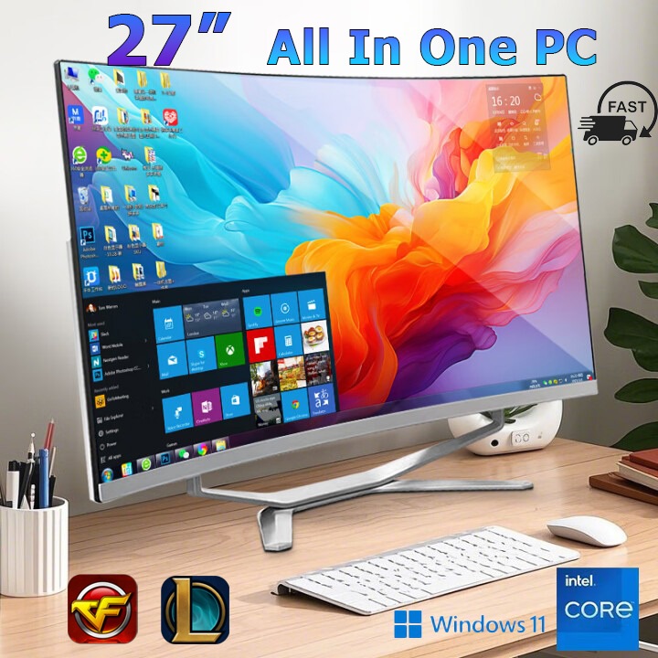 2026 Tất cả trong một PC, i7-7700, 16GB+512GB RAM tốc độ cao, Chuột phím miễn phí