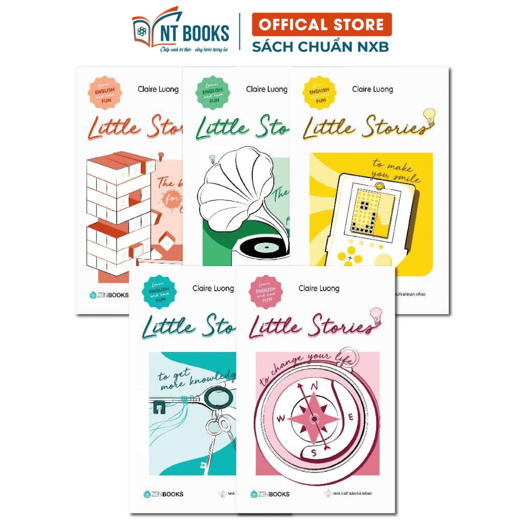 Sách - Bộ 5 Cuốn Little Stories (Your Life, More Knowledge, Smile, Peaceful Nights, Leisure Time) (C