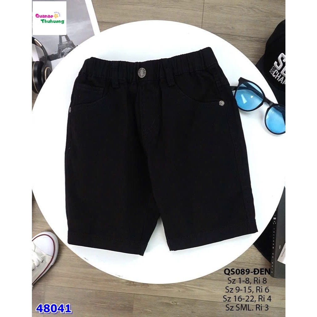 Quần short kaki B2Kid đen