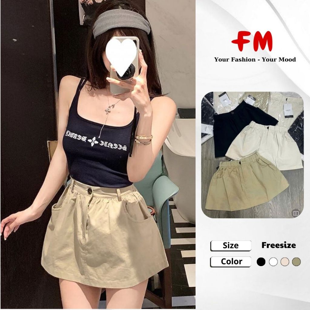 Chân Váy Kaki Chữ A Nữ FMSTYLE SHOP - Dáng Bồng Xinh Xắn Dễ Phối Đồ 25101975