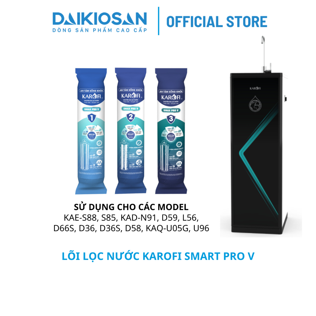 Lõi lọc 123 Karofi Smax Pro V thế hệ mới - Hàng Chính hãng