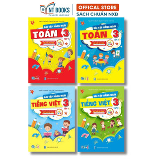 Sách- Combo Bài Tập Hằng Ngày Toán Và Tiếng Việt Lớp 3 ( Cả 2 Kì) - Kết Nối Tri Thức - QB