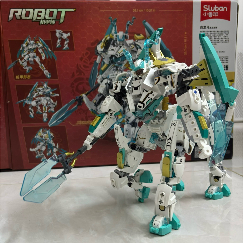 Mô hình ROBOT Mecha White Dragon Horse