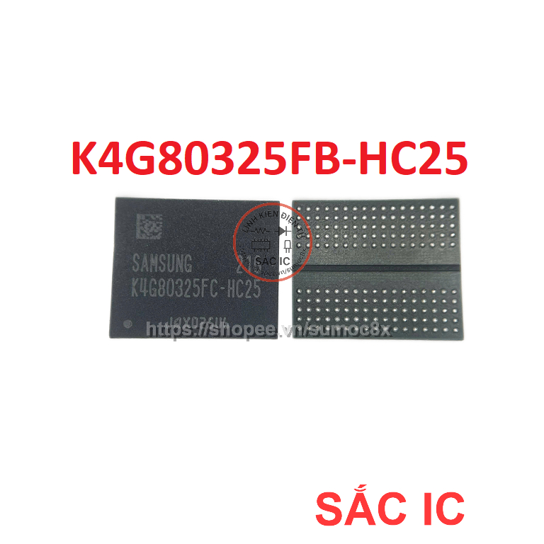 [NTM32] Vram DDR5 Samsung 1GB K4G80325FB-HC25 K4G80325FB HC25 mới - dùng cho thợ sửa chữa card màn h