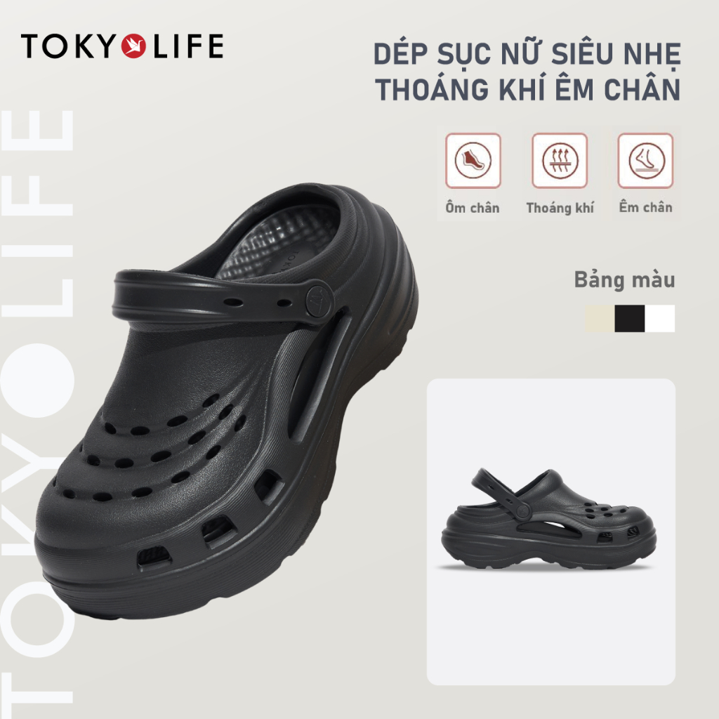 Dép sục Nữ đế cao siêu nhẹ thoáng khí êm chân TOKYOLIFE 40004698