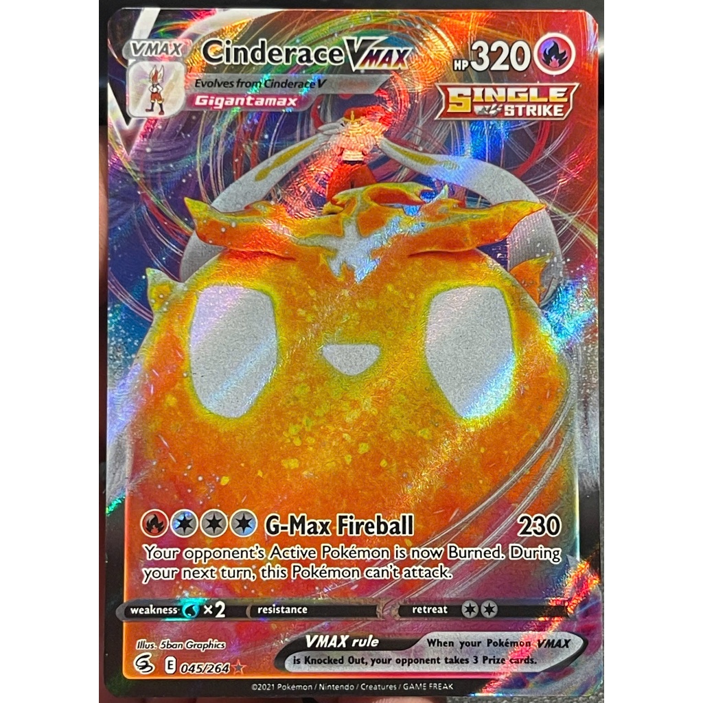 [KW2 Pokemon] [EN] Thẻ Cinderace VMAX - 045/264 - Ultra Rare