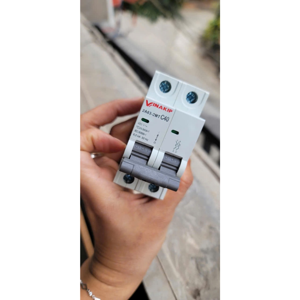 APTOMAT 2 PHA (2A63 2MT) VINAKIP BẢO VỆ AN TOAN ĐIỆN