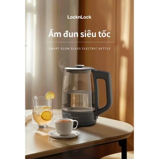 Ấm Siêu Tốc LocknLock EJK276GRY- 1.7L, 2200W, 5 Mức Chỉnh Nhiệt, Giữ Ấm 12h, Đèn LED Báo Sáng