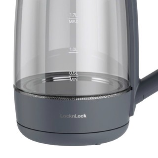 Ấm Siêu Tốc LocknLock EJK276GRY- 1.7L, 2200W, 5 Mức Chỉnh Nhiệt, Giữ Ấm 12h, Đèn LED Báo Sáng