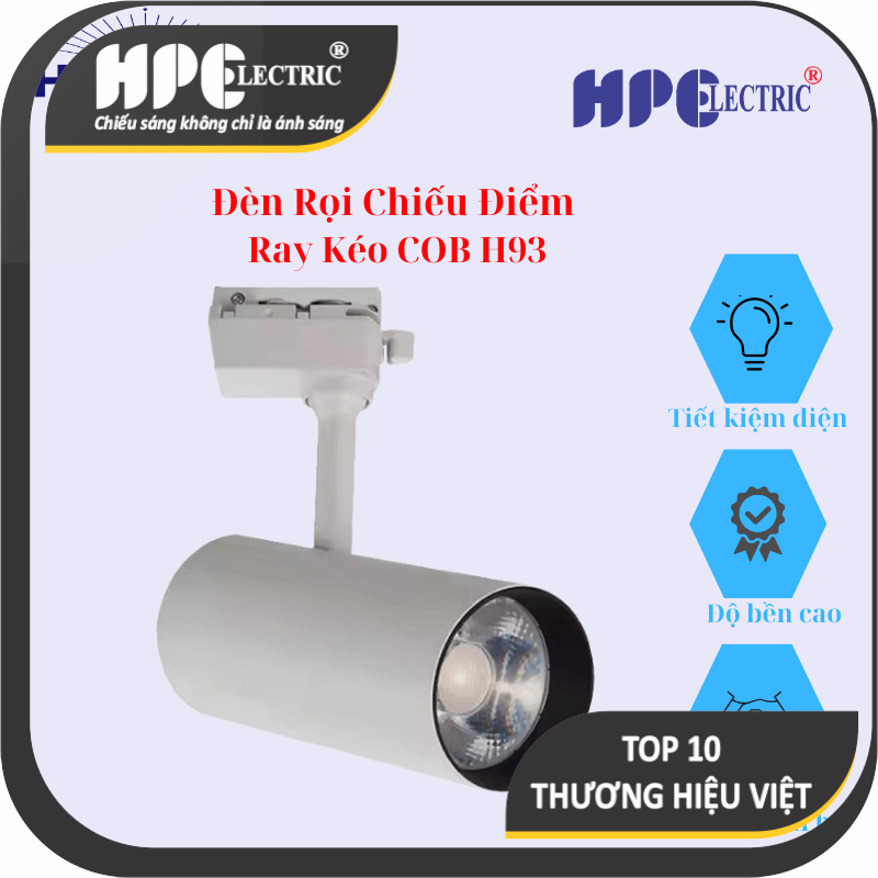 Đèn Rọi Ray Ống Bơ COB HPElectric H93 10W,25W,35W bảo hành 3 năm