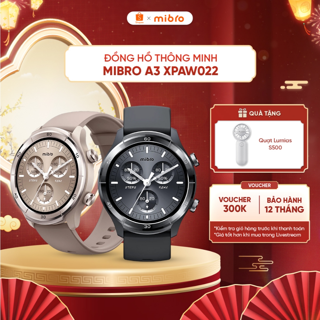 Đồng hồ thông minh Mibro A3 XPAW022 - HD 1.39" - Pin 300mAh - Định vị GPS - Nghe gọi Bluetooth