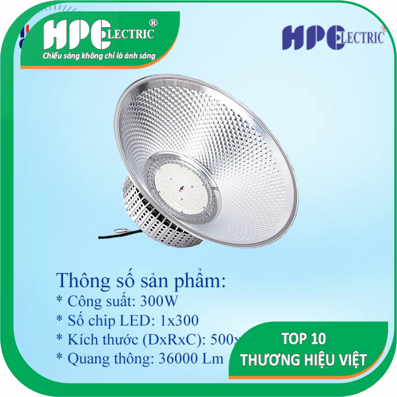 Đèn LED Nhà Xưởng HPElectric 100W – 300W, Nhôm Đúc, Chống Nước IP66 - BH 2 NĂM )