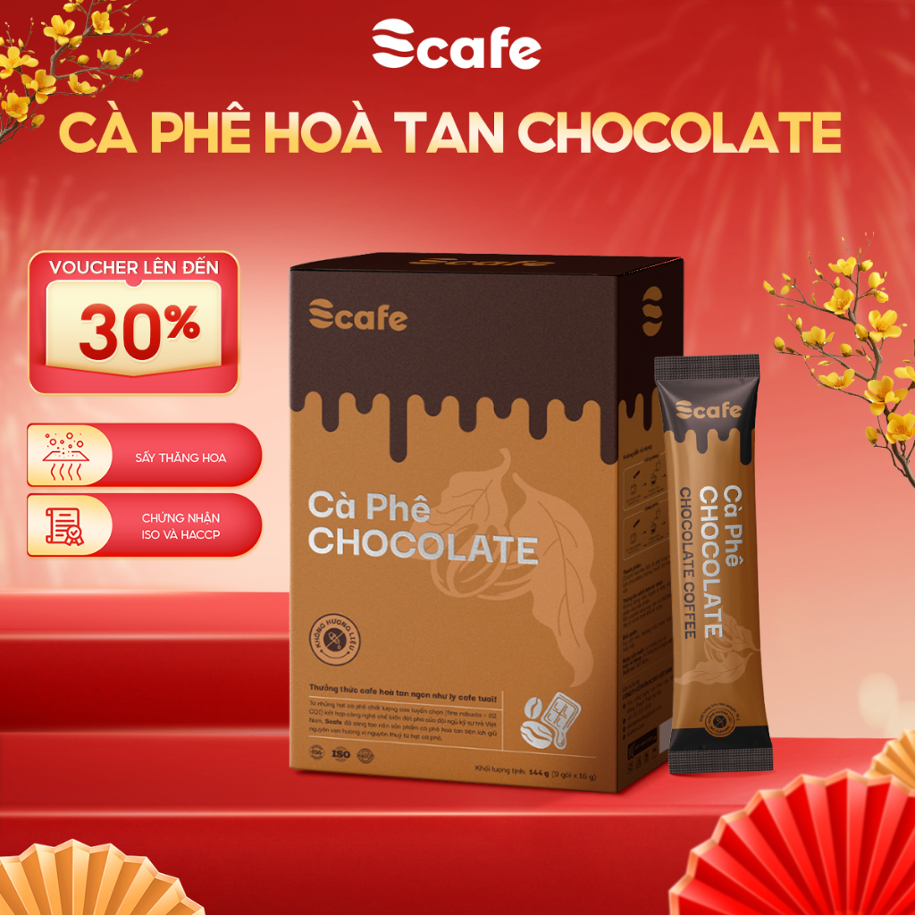 Cà Phê Latte Chocolate Hòa Tan Hương Vị Socola Scafe Việt Nam