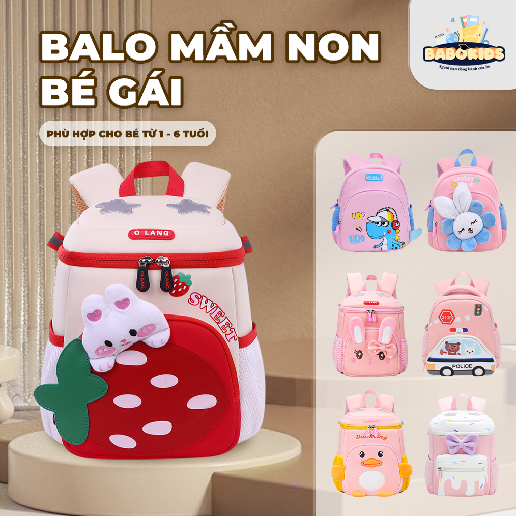 Balo Cho Bé Mầm Non 2-6 Tuổi, Balo BABOKIDS Đi Học Đi Lớp Cho Bé Mẫu Giáo Siêu Nhẹ