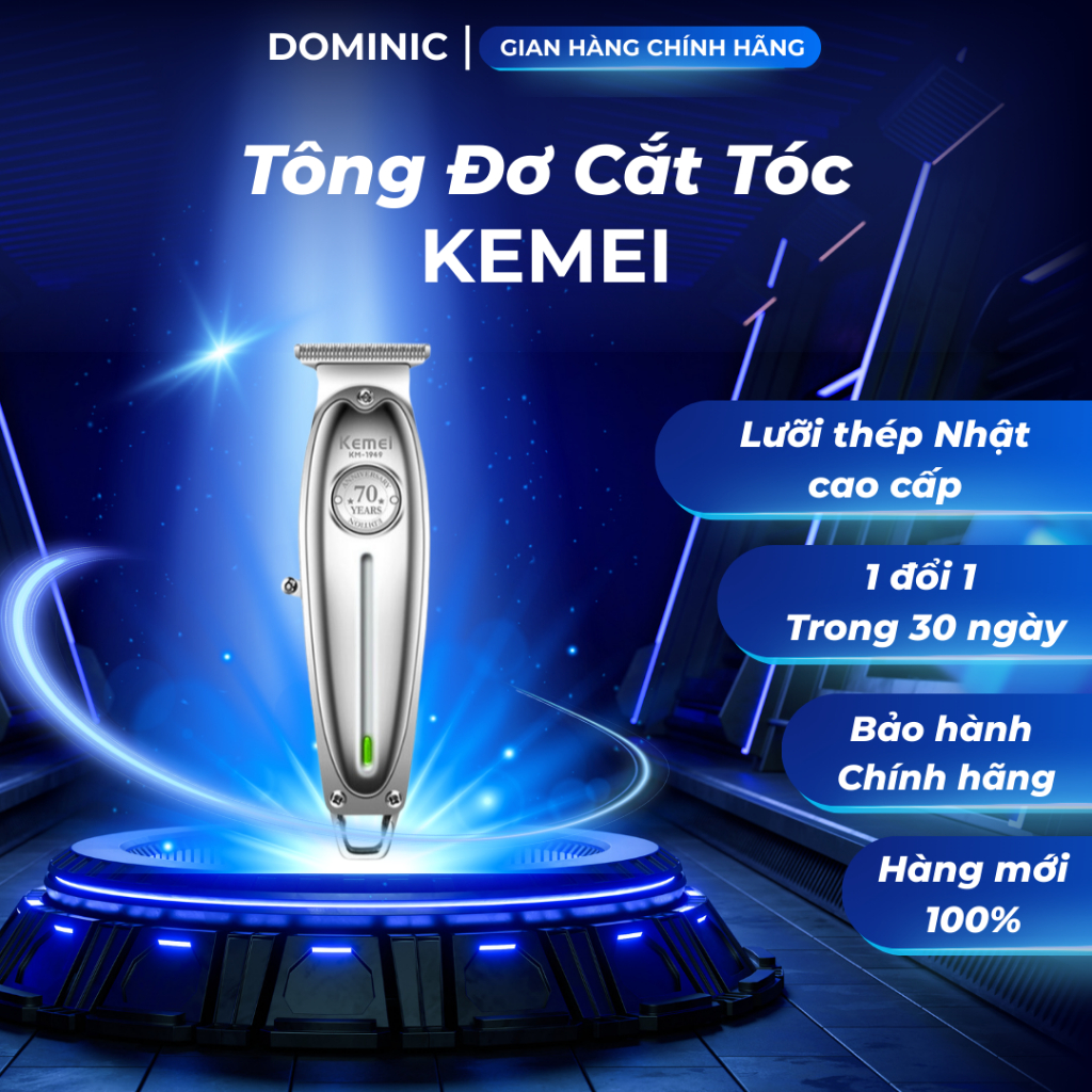 TÔNG ĐƠ CHẤN VIỀN KEMEI KM1949, HỚT TÓC CHUYÊN NGHIỆP   (cam kết chính hãng) JMI SHOP - JMI GROUP