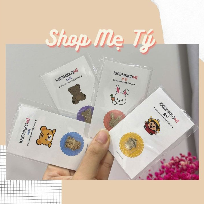 Chíp Dán chắn sóng điện thoại Hổ, Thỏ, Gấu, em bé chặn bức xạ điện từ an toàn cho mẹ và bé KKOMKKOMI Hàn Quốc