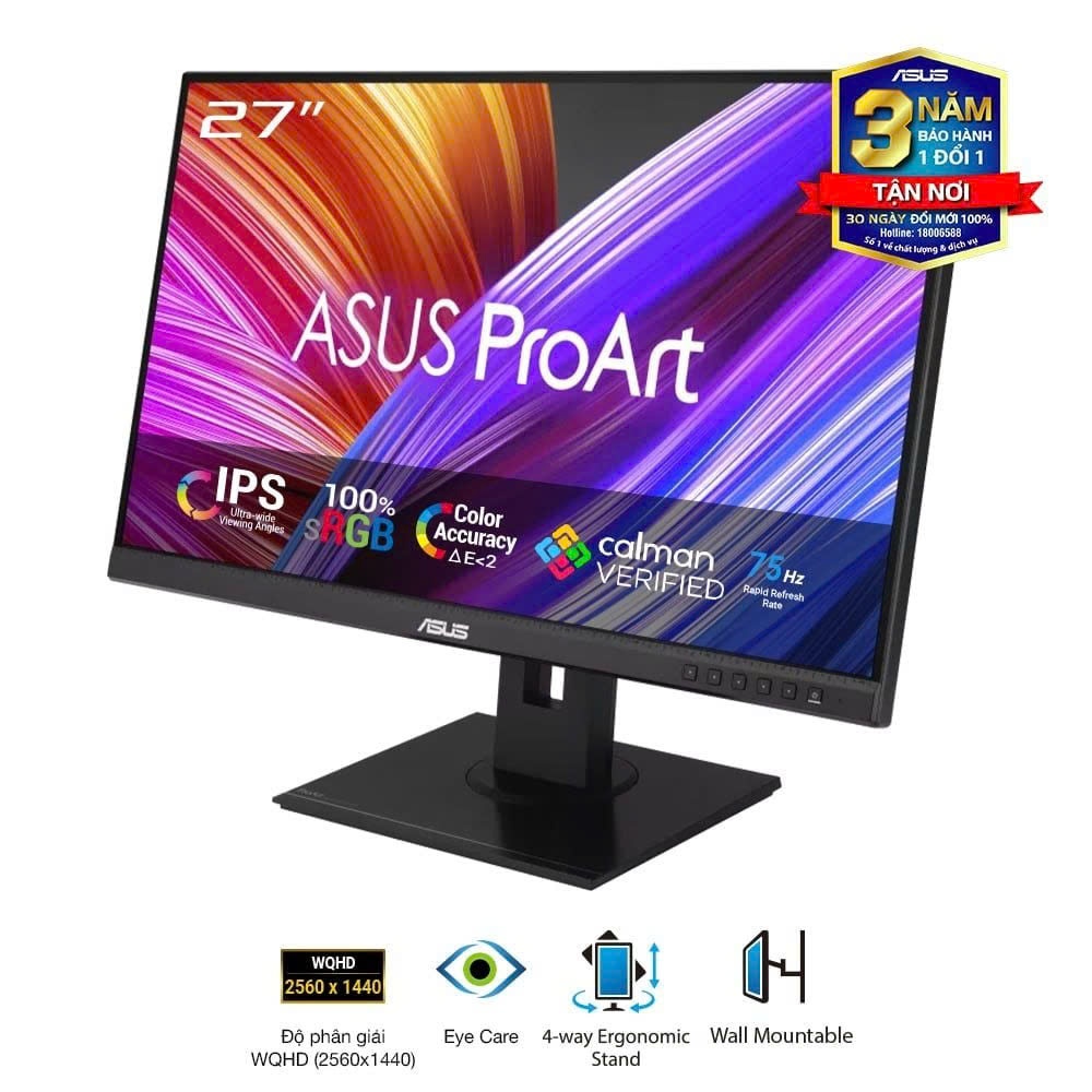 Màn hình ASUS ProArt PA278QEV 27" IPS 2K 75Hz chuyên đồ họa | BigBuy360 - bigbuy360.vn
