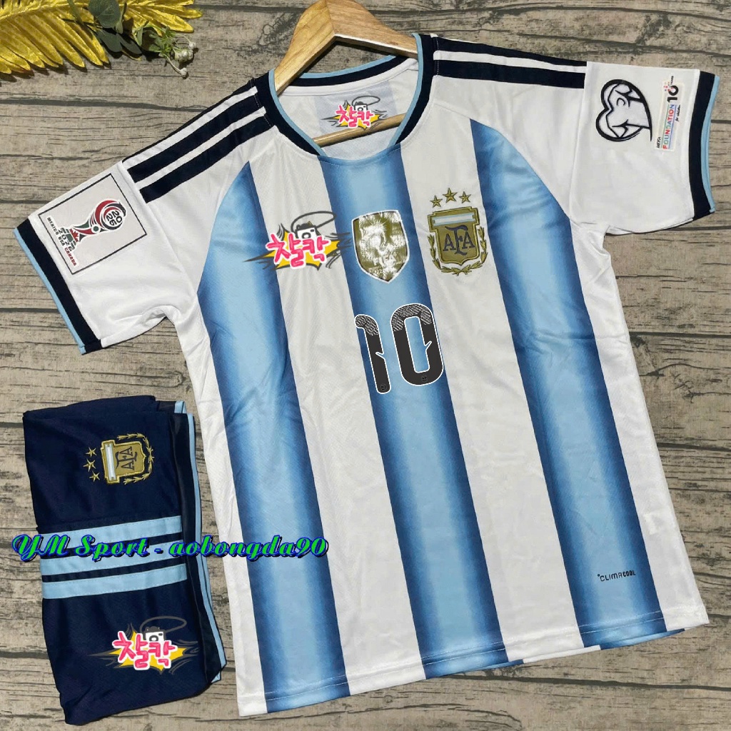 Bộ Áo Bóng Đá MESSI ĐT ARGENTINA WCUP 2026 - Hàng Thái Chuẩn thi đấu