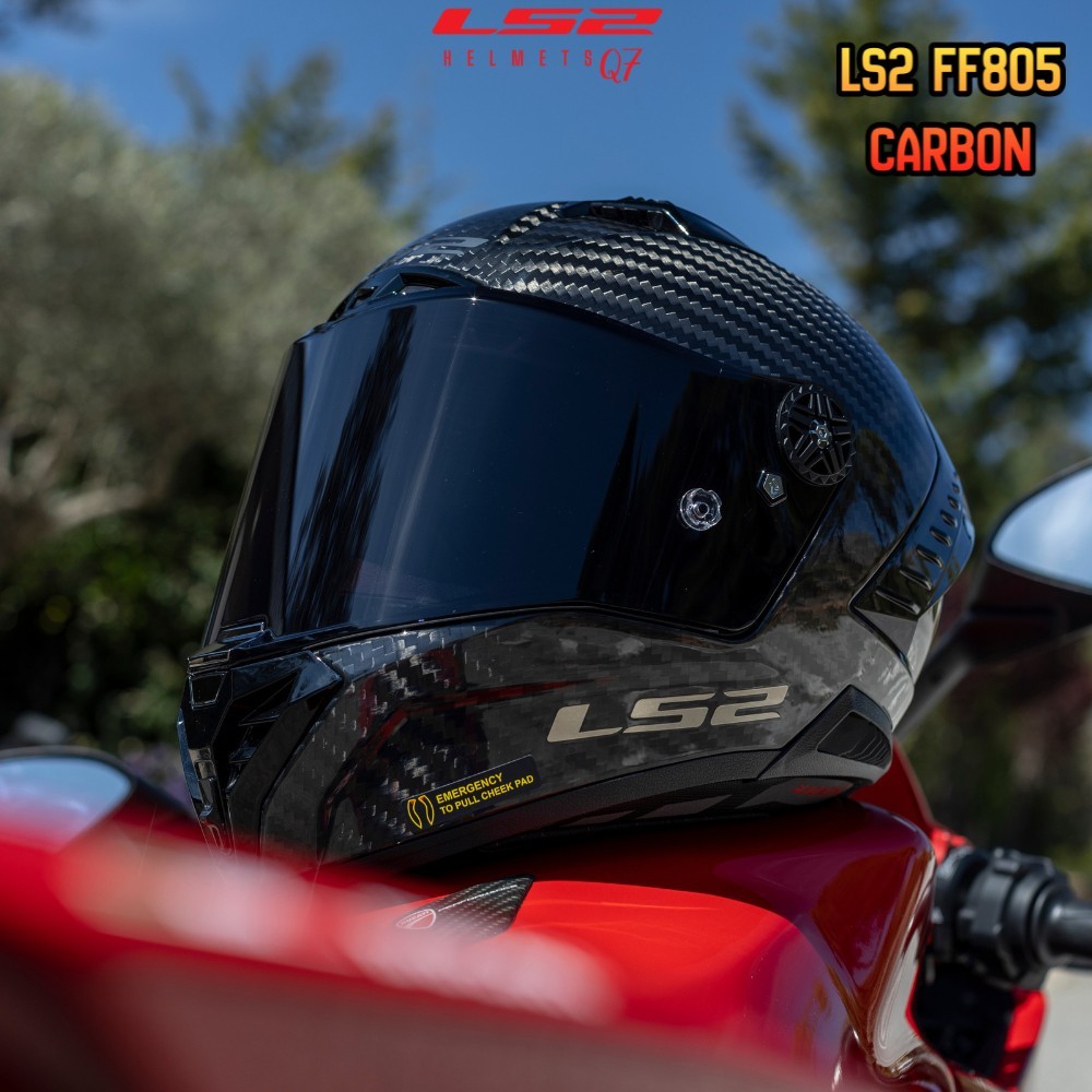 Mũ Bảo Hiểm Fullface LS2 FF805 Carbon 805 Size M L XL XXL
