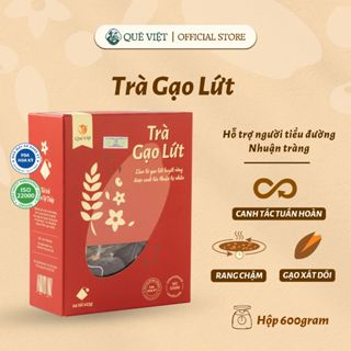Trà gạo lứt lợi sữa Quê Việt nguyên liệu tự nhiên an toàn, hỗ trợ lợi sữa cho mẹ sau sinh [150g,450g, 600g]