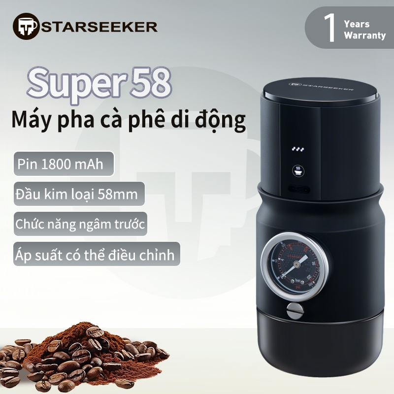 STARSEEKER Super 58 Máy pha cà phê espresso cầm tay Starseeker gia đình điện cắm trại ngoài trời bảo