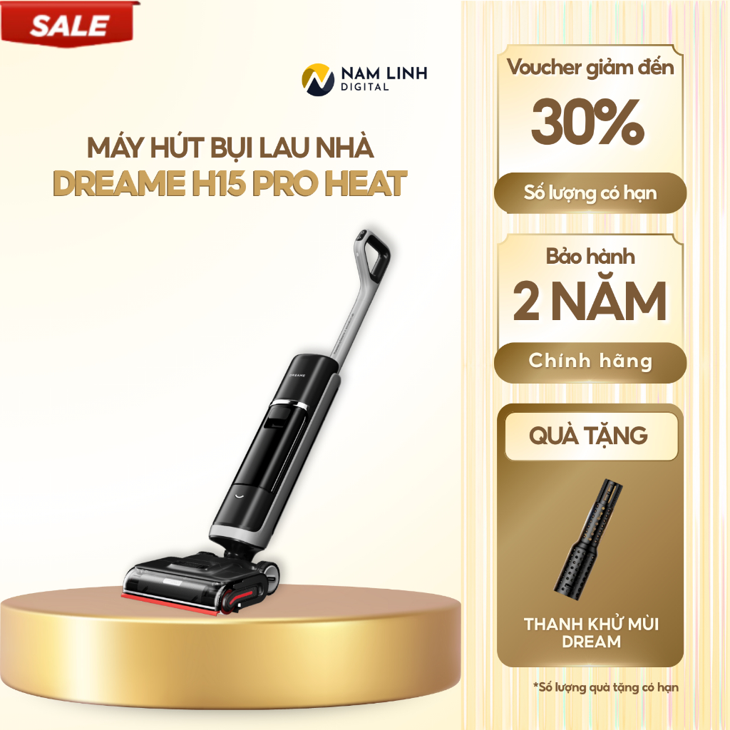 Máy hút bụi lau nhà Dreame H15 Pro Heat - Cánh tay cơ học AI DescendReach™