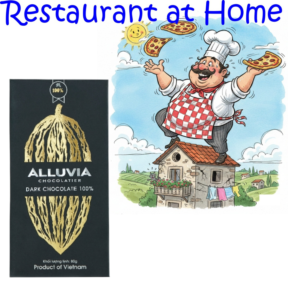 Socola Đen 100% Cacao Alluvia 80g – Dark Chocolate Nguyên Chất, Không Đường, Vị Cacao Thuần
