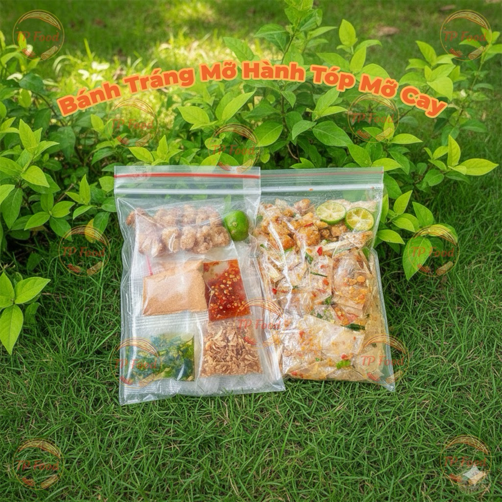 Bánh Tráng Mỡ Hành Cay Tóp Mỡ - TP Food Bánh Tráng & Ăn Vặt