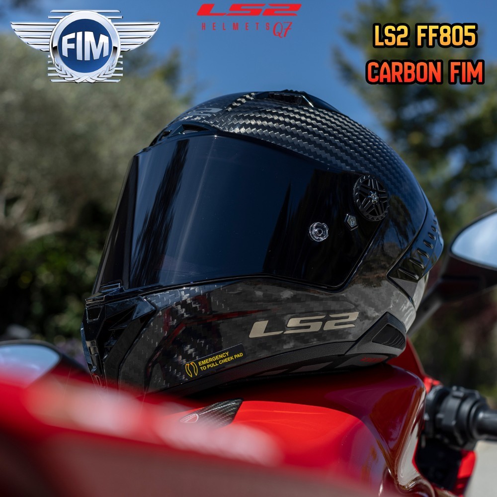 [Chuẩn FIM] Mũ Bảo Hiểm Fullface LS2 FF805 Carbon 805 Chuẩn Fim Chuẩn Đường ĐuaSize M L XL XXL