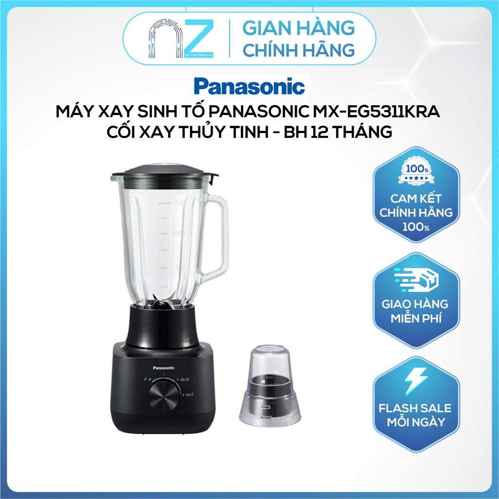[ Chính Hãng ] Máy xay sinh tố Panasonic MX-EG5311KRA - Cối xay thủy tinh - BH 12 tháng