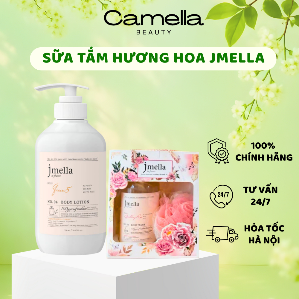Sữa Tắm Dưỡng Ẩm Hương Nước Hoa Jmella  Sữa tắm Jmella sang trọng, quyến rũ (có set quà) - Camella B